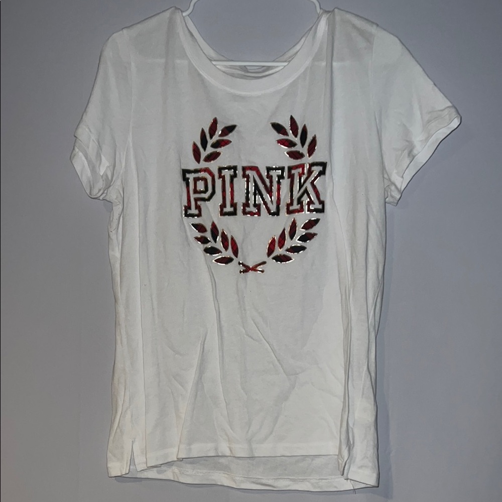 PINK Victoria's Secret White Graphic Tee
